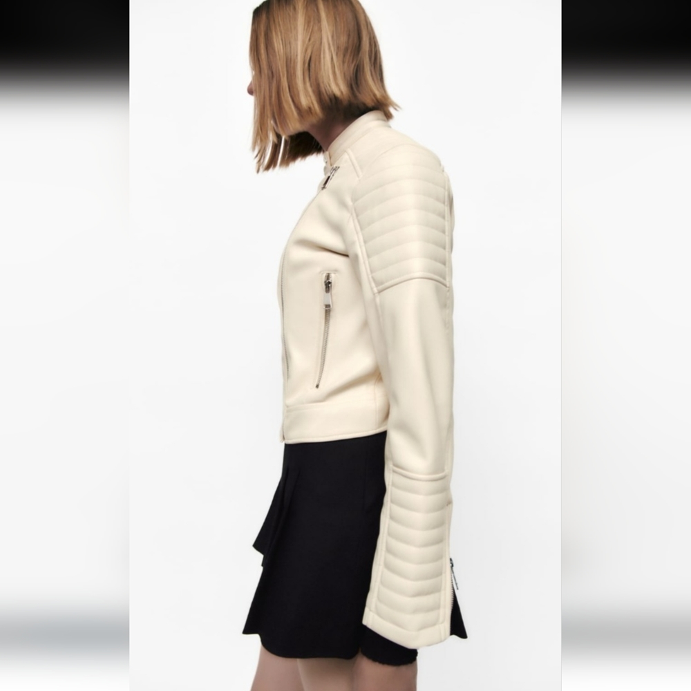 ZARA | FAUX LEATHER JACKET (New with tags)🤩🤩🤩💯💢 - Picture 4 of 5